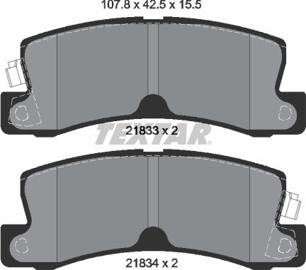 Textar 2183301 - Fékbetétkészlet, tárcsafék parts5.com