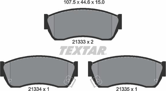 Textar 2133301 - Set placute frana,frana disc parts5.com