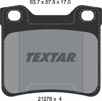 Textar 2127803 - Σετ τακάκια, δισκόφρενα parts5.com