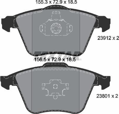 Textar 2391201 - Piduriklotsi komplekt,ketaspidur parts5.com