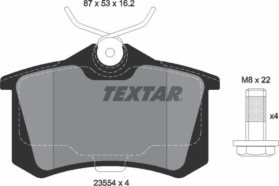 Textar 2355406 - Sada brzdových destiček, kotoučová brzda parts5.com