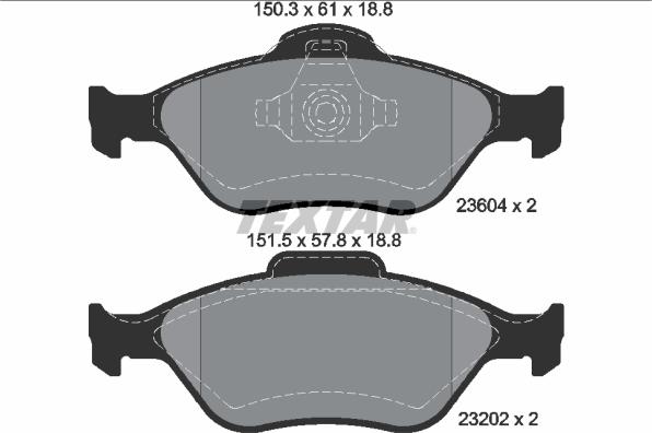 Textar 2360406 - Set placute frana,frana disc parts5.com