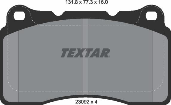 Textar 2309203 - Σετ τακάκια, δισκόφρενα parts5.com