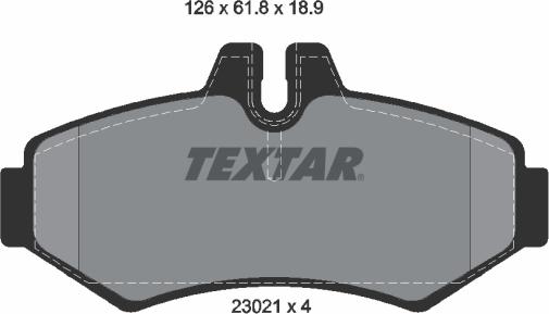 Textar 2302101 - Piduriklotsi komplekt,ketaspidur parts5.com