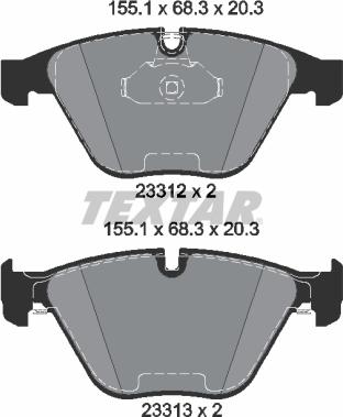 Textar 2331211 - Set placute frana,frana disc parts5.com