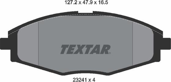 Textar 2324102 - Комплект спирачно феродо, дискови спирачки parts5.com