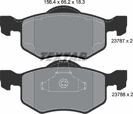 Textar 2378701 - Brake Pad Set, disc brake parts5.com