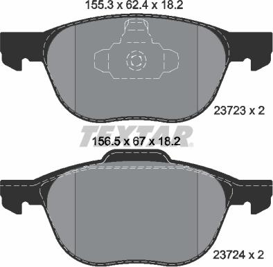 Textar 2372301 - Set placute frana,frana disc parts5.com