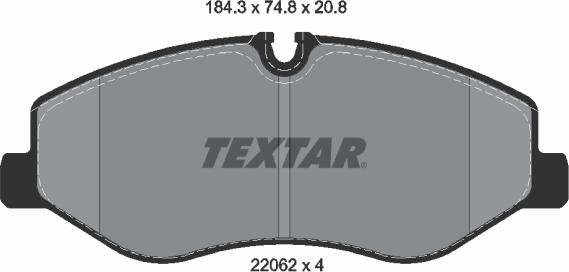 Textar 2206201 - Juego de pastillas de freno parts5.com