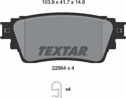 Textar 2286401 - Set placute frana,frana disc parts5.com