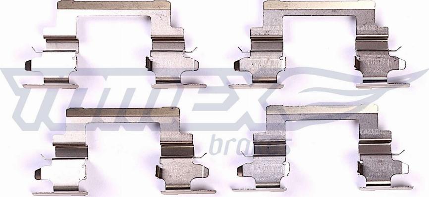 TOMEX brakes TX 43-74 - Sada príslużenstva oblożenia kotúčovej brzdy parts5.com