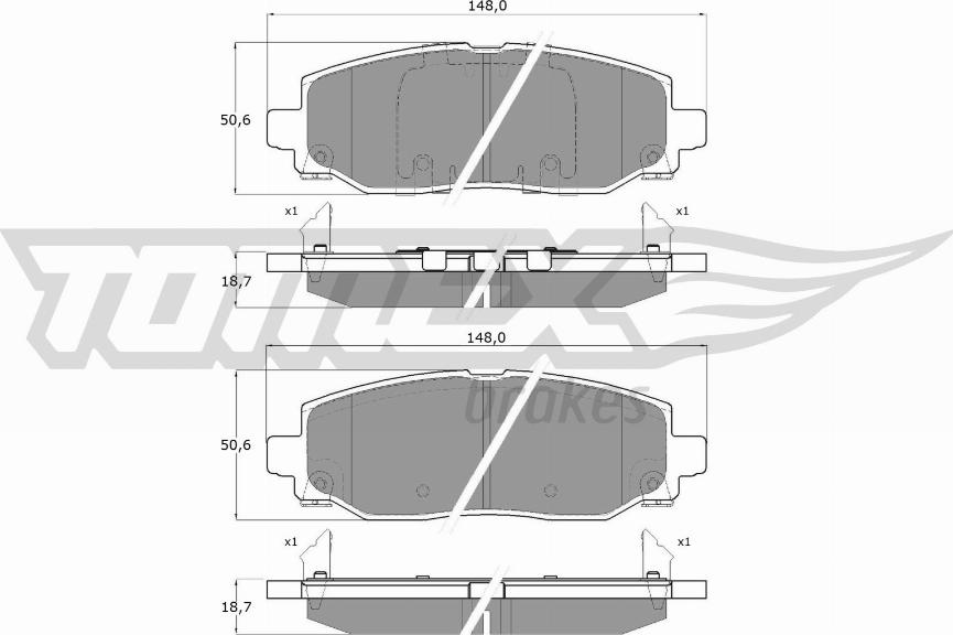 TOMEX brakes TX 60-04 - Juego de pastillas de freno parts5.com