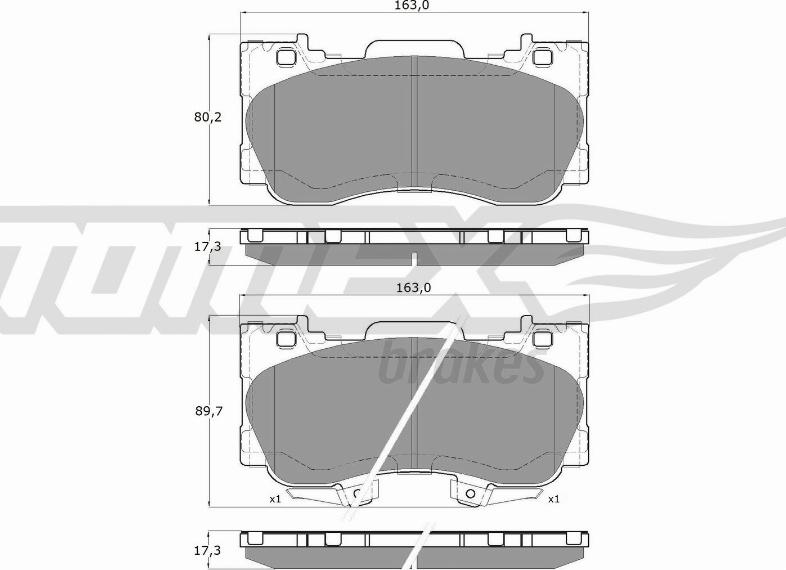 TOMEX brakes TX 19-93 - Juego de pastillas de freno parts5.com