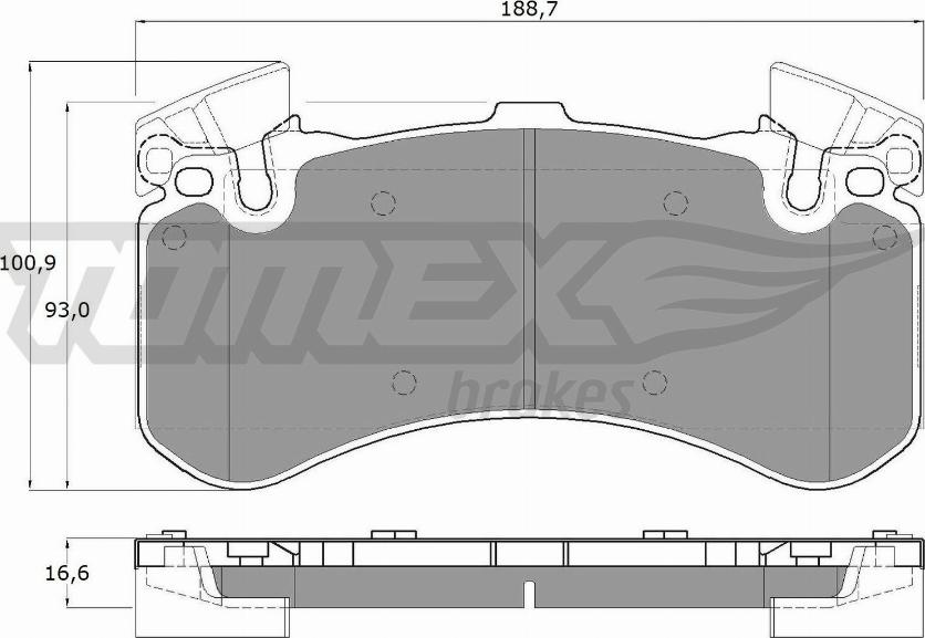 TOMEX brakes TX 19-44 - Fren balata seti, diskli fren parts5.com