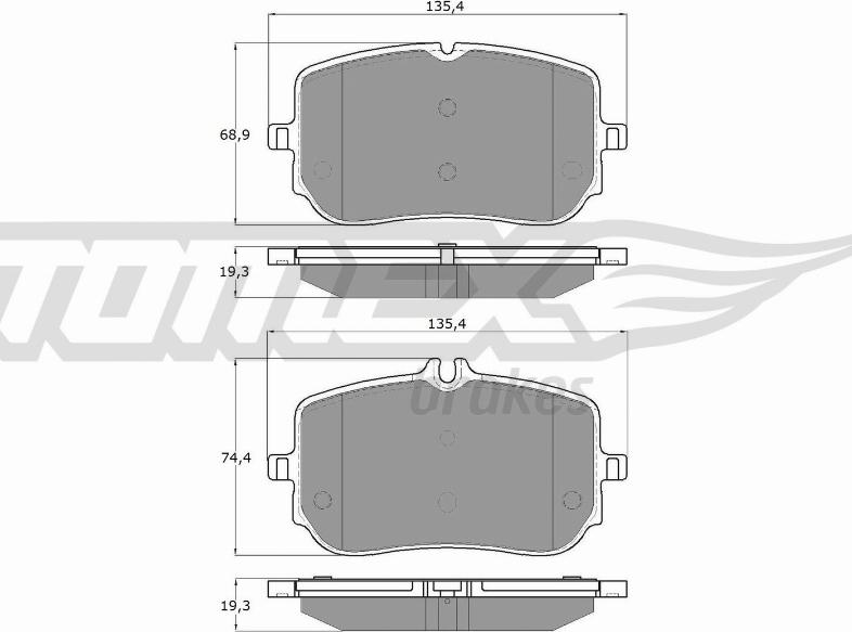 TOMEX brakes TX 19-48 - Komplet kočnih obloga, disk kočnica parts5.com