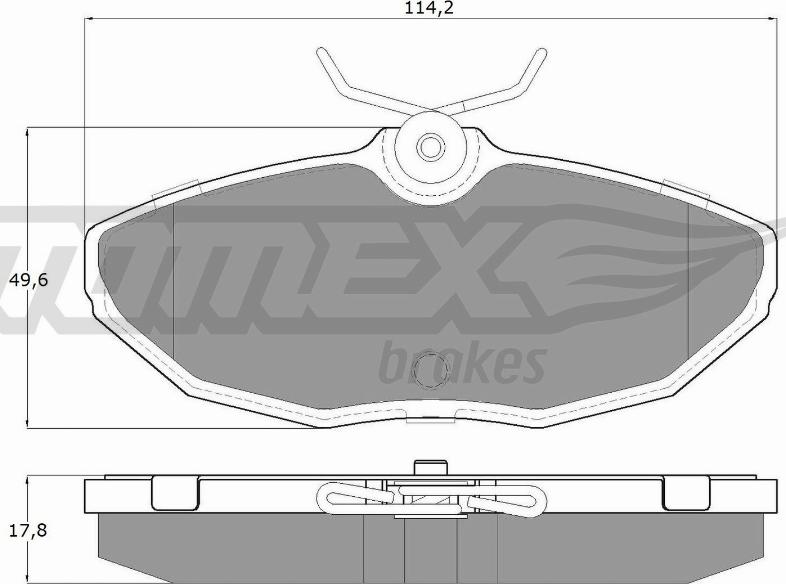 TOMEX brakes TX 19-54 - Set placute frana,frana disc parts5.com