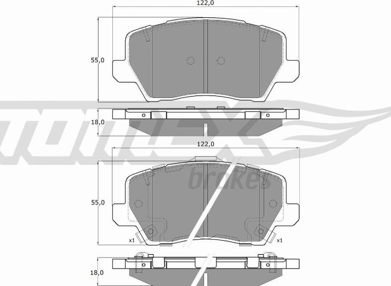 TOMEX brakes TX 19-75 - Juego de pastillas de freno parts5.com