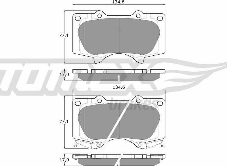 TOMEX brakes TX 14-96 - Juego de pastillas de freno parts5.com