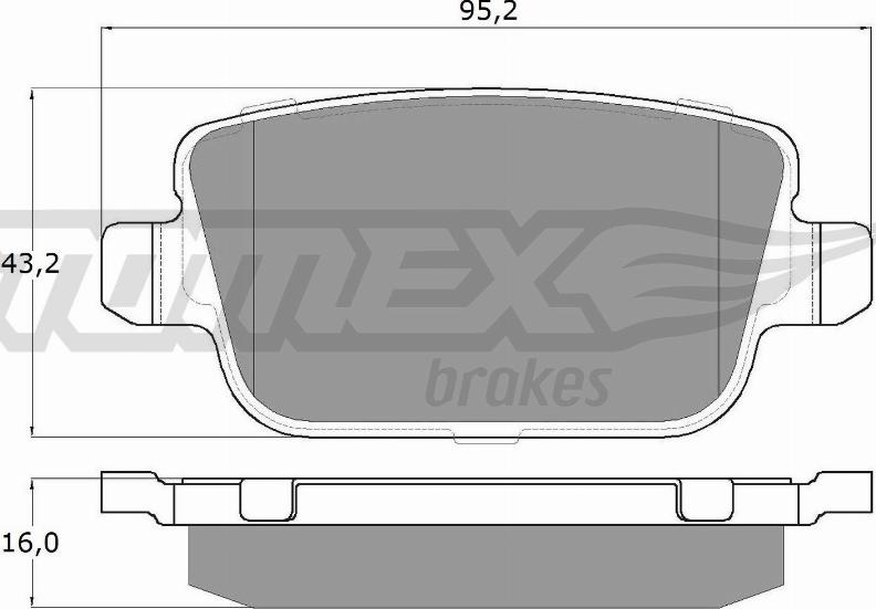 TOMEX brakes TX 14-48 - Zestaw klocków hamulcowych, hamulce tarczowe parts5.com