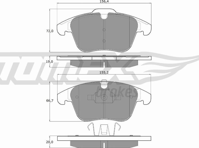 TOMEX brakes TX 14-47 - Set placute frana,frana disc parts5.com