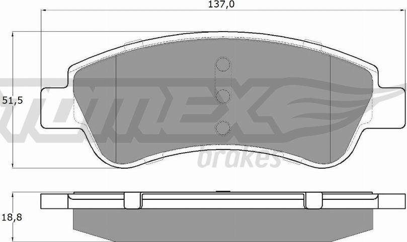 TOMEX brakes TX 14-64 - Komplet kočnih obloga, disk kočnica parts5.com