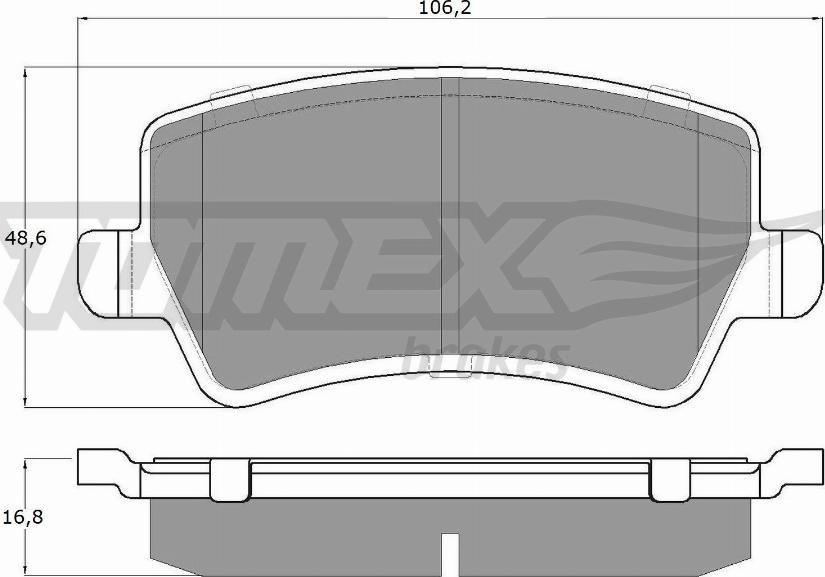 TOMEX brakes TX 14-85 - Sada brzdových platničiek kotúčovej brzdy parts5.com