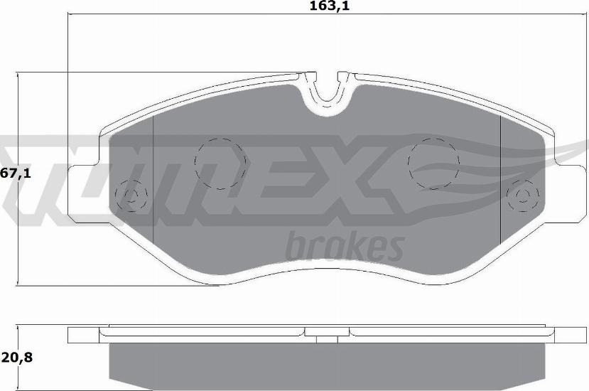 TOMEX brakes TX 14-25 - Brake Pad Set, disc brake parts5.com