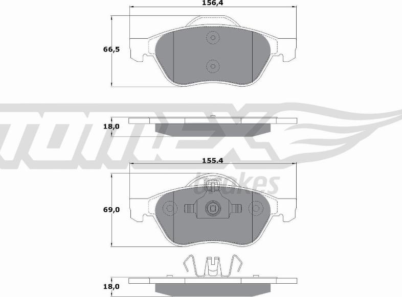 TOMEX brakes TX 14-71 - Komplet pločica, disk-kočnica parts5.com