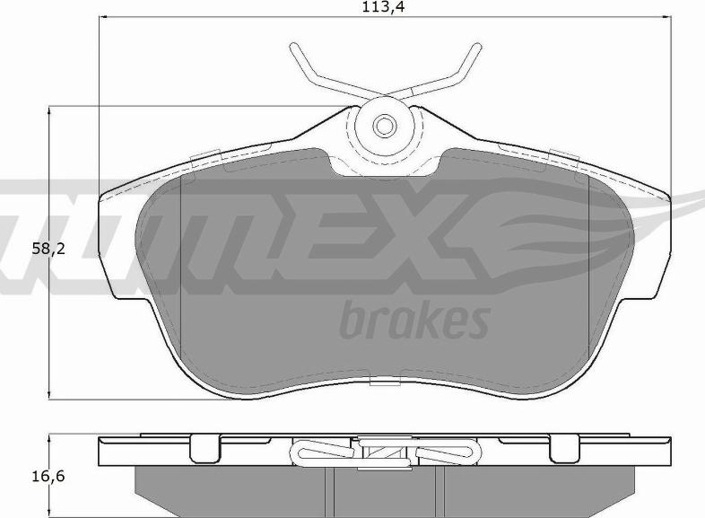 TOMEX brakes TX 15-94 - Komplet pločica, disk-kočnica parts5.com