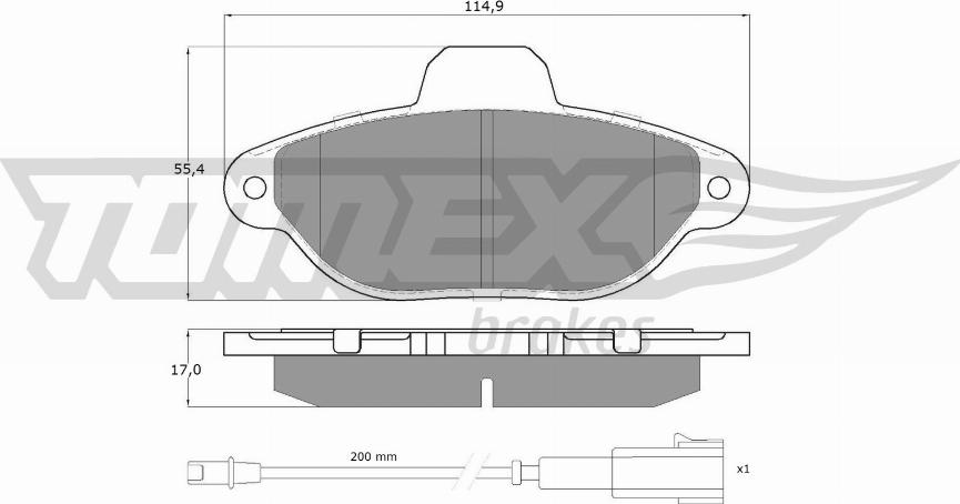 TOMEX brakes TX 15-96 - Set placute frana,frana disc parts5.com