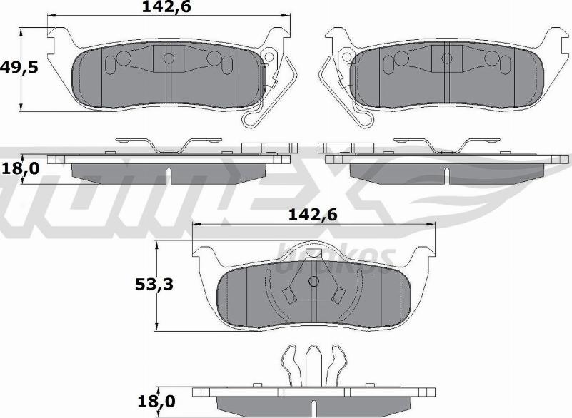 TOMEX brakes TX 15-48 - Fékbetétkészlet, tárcsafék parts5.com