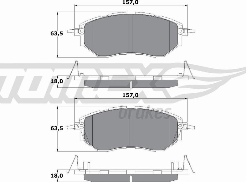 TOMEX brakes TX 15-54 - Σετ τακάκια, δισκόφρενα parts5.com