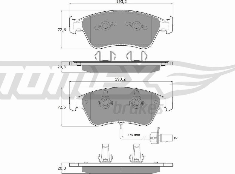 TOMEX brakes TX 15-10 - Set placute frana,frana disc parts5.com