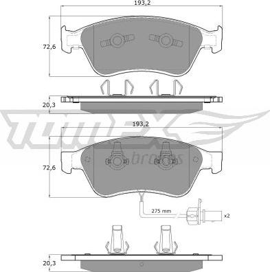 TOMEX brakes TX 15-10 - Set placute frana,frana disc parts5.com