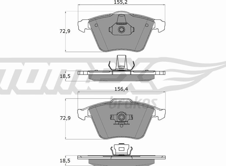 TOMEX brakes TX 15-26 - Piduriklotsi komplekt,ketaspidur parts5.com