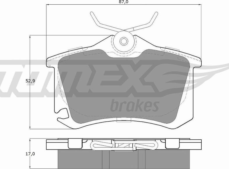 TOMEX brakes TX 15-22 - Komplet kočnih obloga, disk kočnica parts5.com