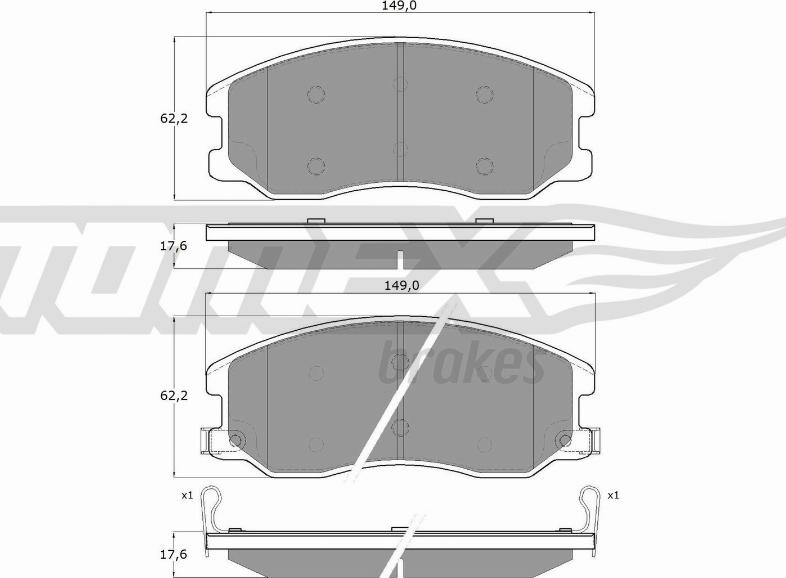 TOMEX brakes TX 16-42 - Set placute frana,frana disc parts5.com