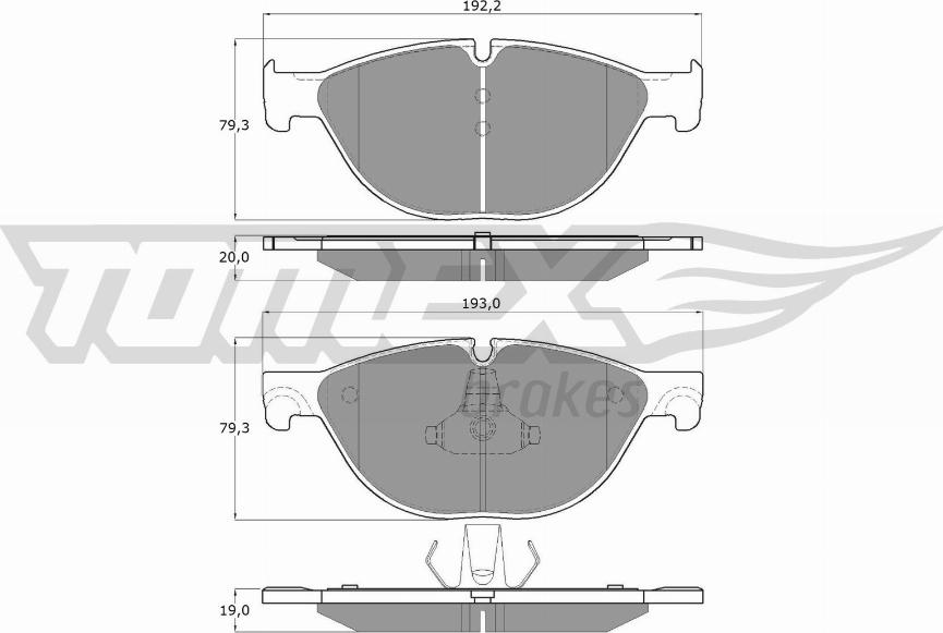 TOMEX brakes TX 16-66 - Juego de pastillas de freno parts5.com