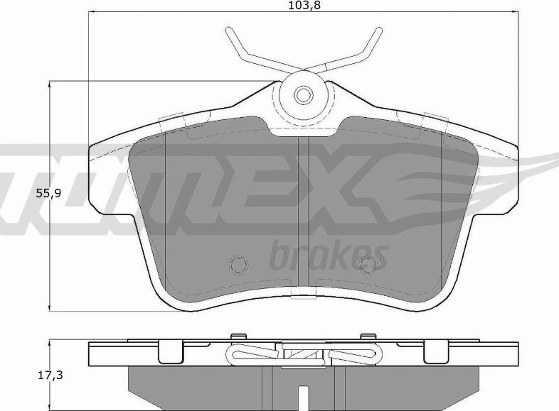 TOMEX brakes TX 16-60 - Σετ τακάκια, δισκόφρενα parts5.com