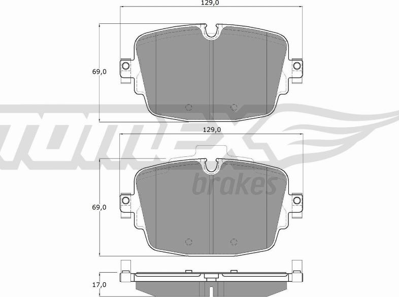 TOMEX brakes TX 16-13 - Set placute frana,frana disc parts5.com