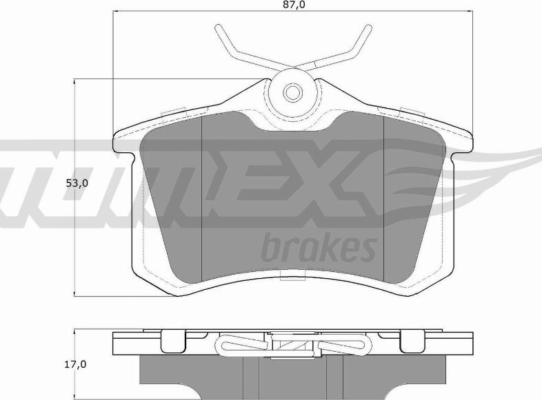 TOMEX brakes TX 16-24 - Zestaw klocków hamulcowych, hamulce tarczowe parts5.com