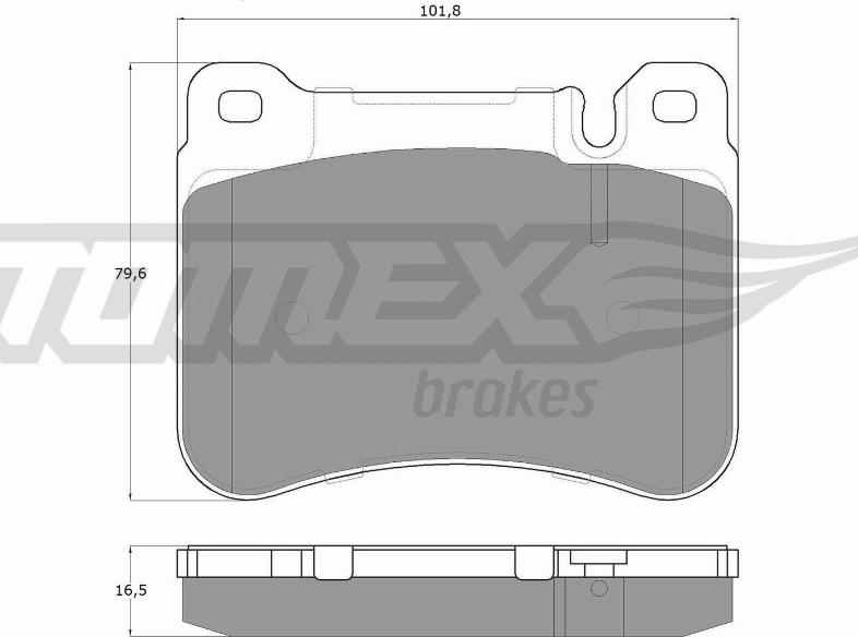 TOMEX brakes TX 16-20 - Brake Pad Set, disc brake parts5.com