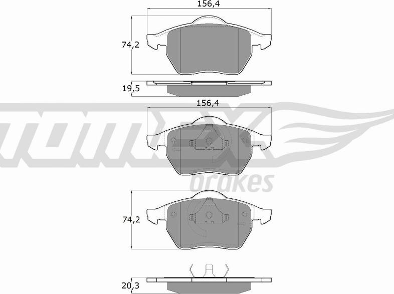 TOMEX brakes TX 10-94 - Brake Pad Set, disc brake parts5.com