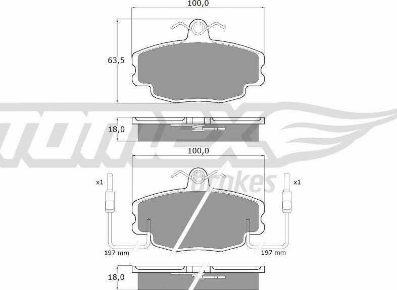 TOMEX brakes TX 10-48 - Kit de plaquettes de frein, frein à disque parts5.com