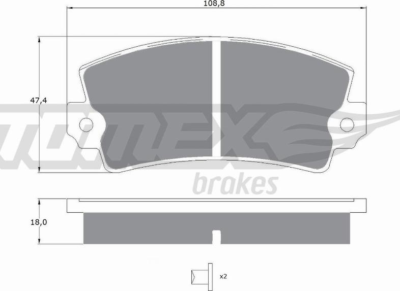 TOMEX brakes TX 10-434 - Fren balata seti, diskli fren parts5.com