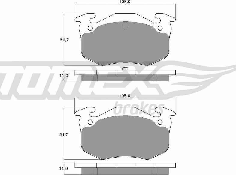 TOMEX brakes TX 10-502 - Σετ τακάκια, δισκόφρενα parts5.com