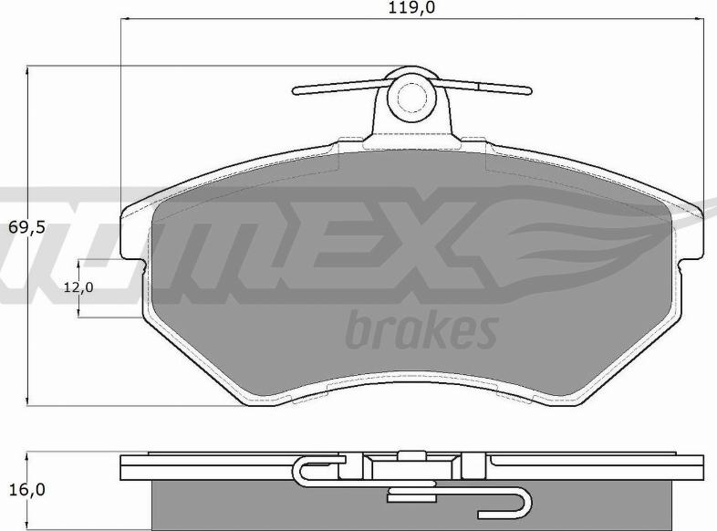 TOMEX brakes TX 10-63 - Kit de plaquettes de frein, frein à disque parts5.com