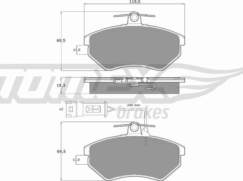 TOMEX brakes TX 10-111 - Juego de pastillas de freno parts5.com