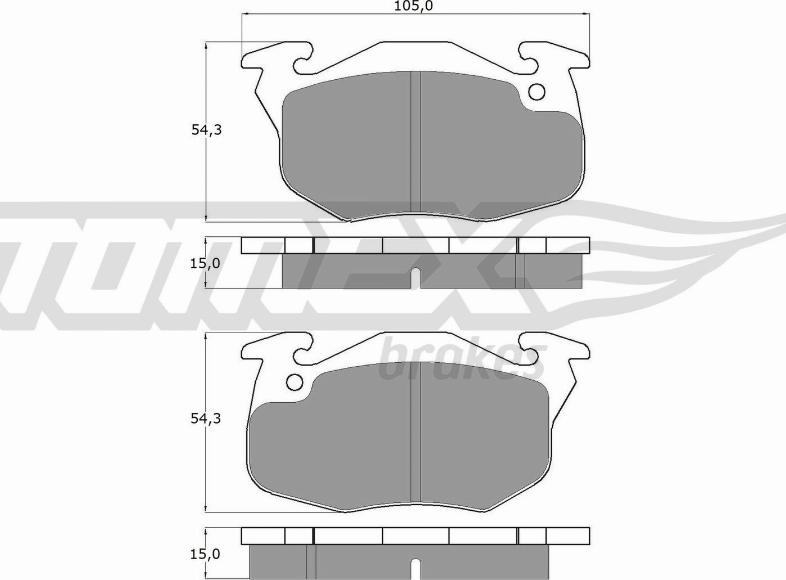 TOMEX brakes TX 10-35 - Σετ τακάκια, δισκόφρενα parts5.com