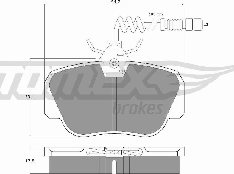 TOMEX brakes TX 10-381 - Juego de pastillas de freno parts5.com